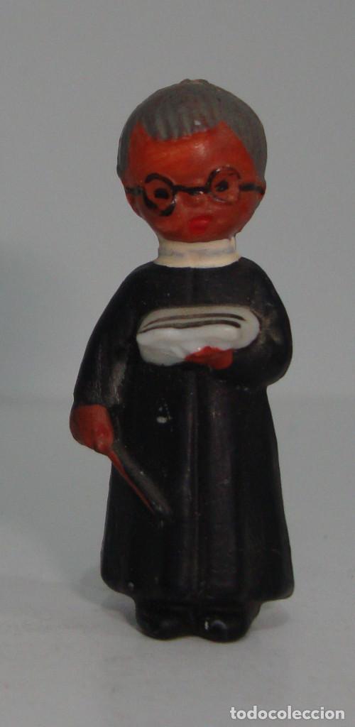 Juegos antiguos: PEQUE&Ntilde;A FIGURA BARRO PROFESOR - Foto 1