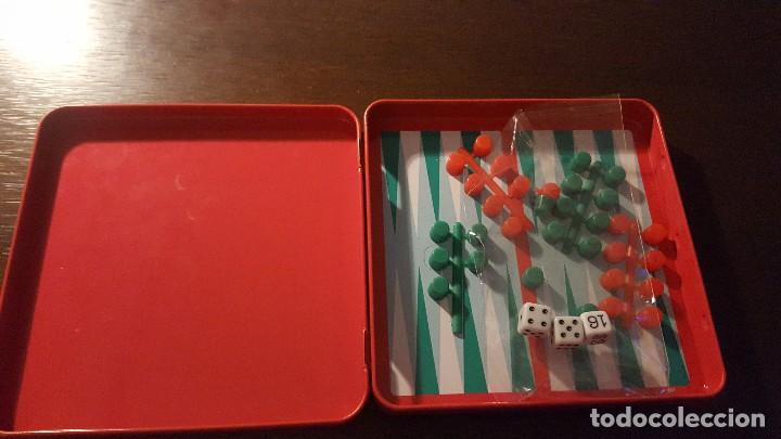 Juegos antiguos: Juego de backgammon metalico y magn&eacute;tico7 - Foto 2