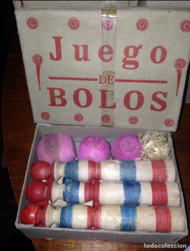 Juegos antiguos: Juego de bolos 1930-40 original - Foto 1