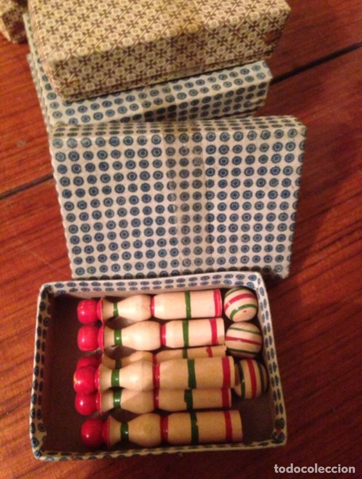 Juegos antiguos: Juego de bolos peque&ntilde;os 1930-40 - Foto 1