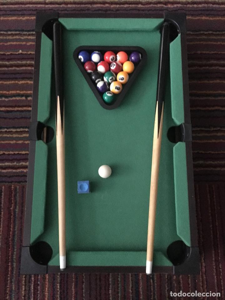 Juegos antiguos: mini billar pool table - Foto 1