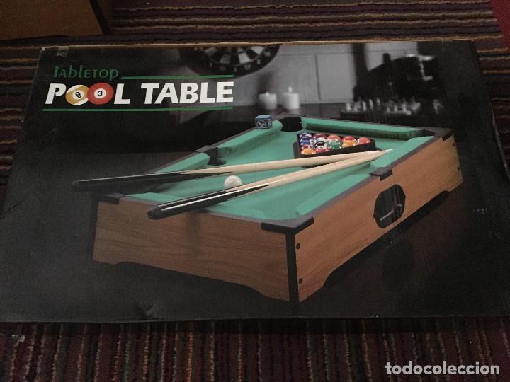 Juegos antiguos: mini billar pool table - Foto 2