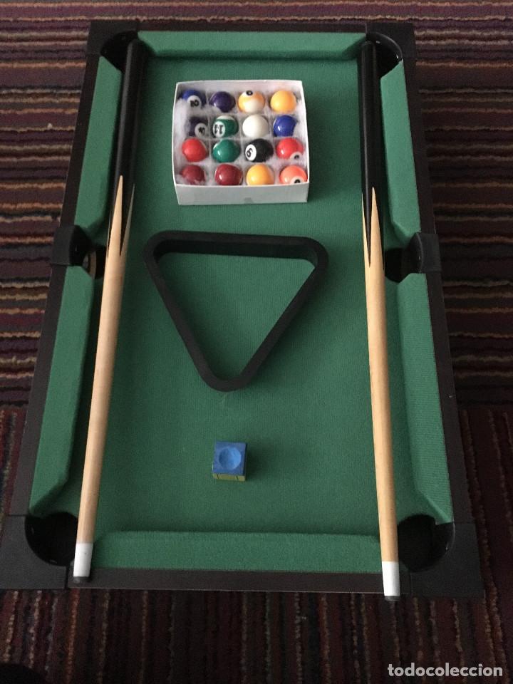 Juegos antiguos: mini billar pool table - Foto 3