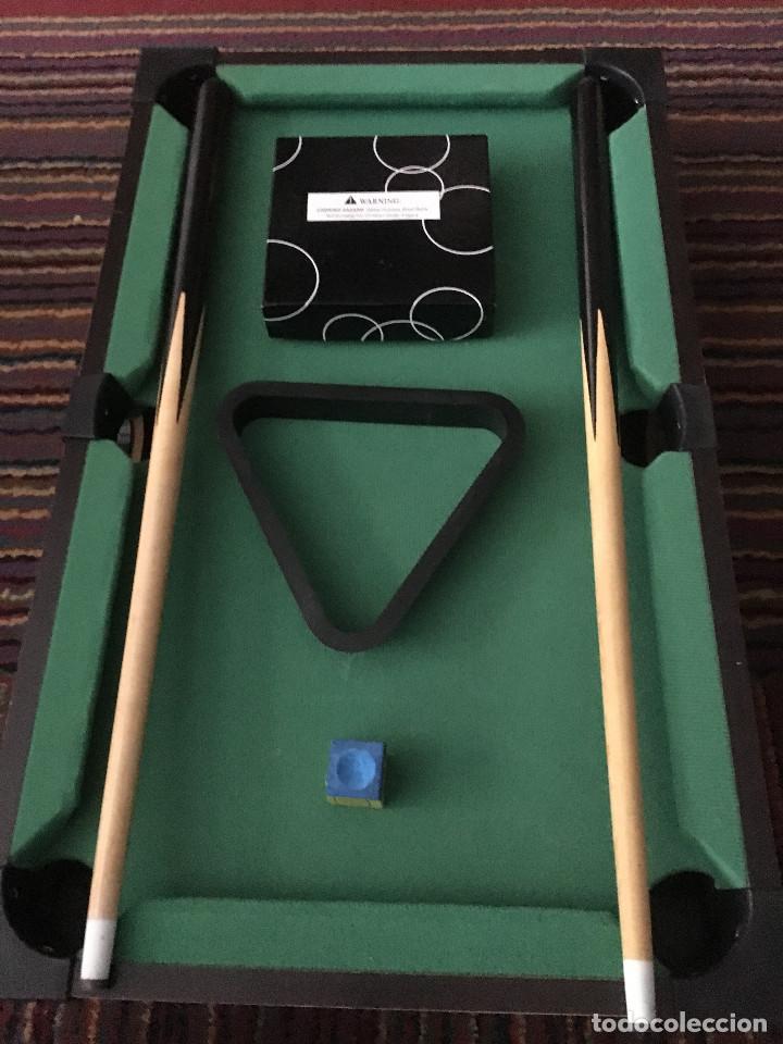 Juegos antiguos: mini billar pool table - Foto 4