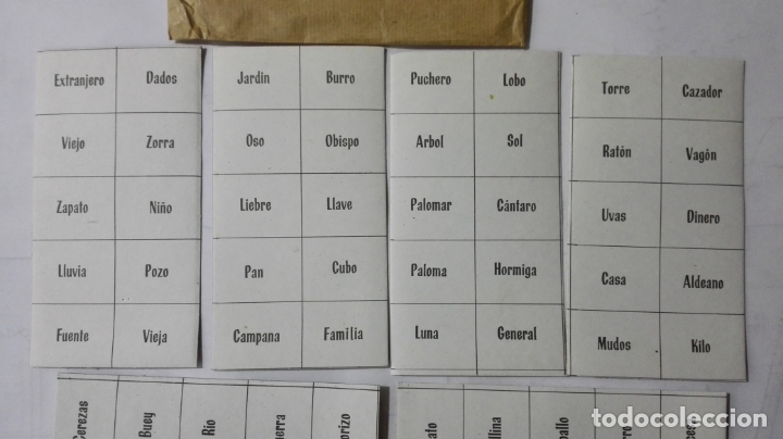 Juegos antiguos: SOBRE CON 60 PALABRAS - Foto 2