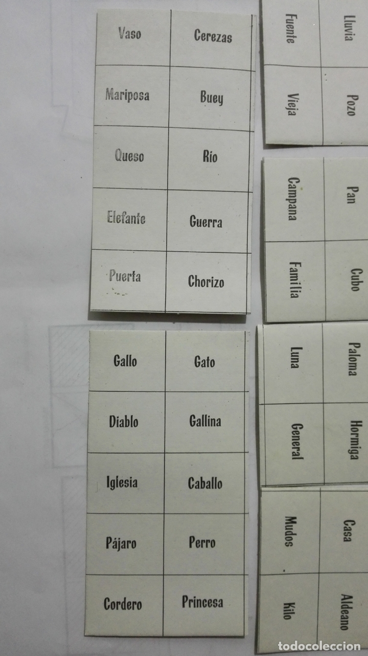 Juegos antiguos: SOBRE CON 60 PALABRAS - Foto 3