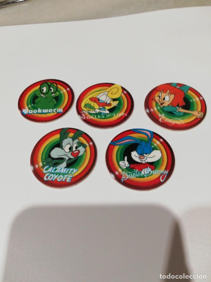 Juegos antiguos: Cinco Mega Tazos, Tiny Toon. N&uacute;meros, 59, 60, 61, 62, 64. - Foto 1