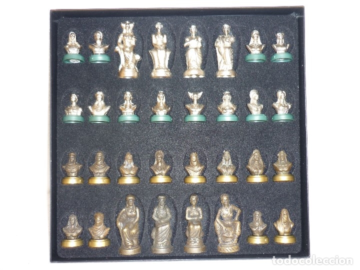 Juegos antiguos: JUEGO DE AJEDREZ 32 PIEZAS DE BRONCE - Foto 1