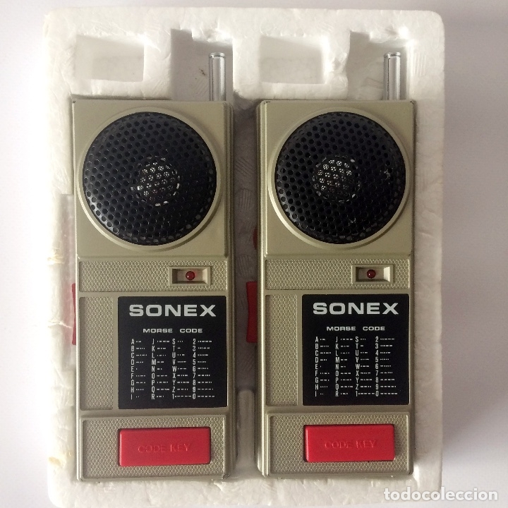 Juegos antiguos: WALKIE TALKIE SET - SONEX - A PILAS - MORSE CODE KEY - Foto 3