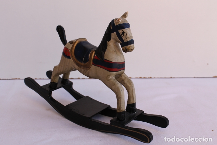Juegos antiguos: CABALLITO BALANCIN DE MADERA - Foto 3