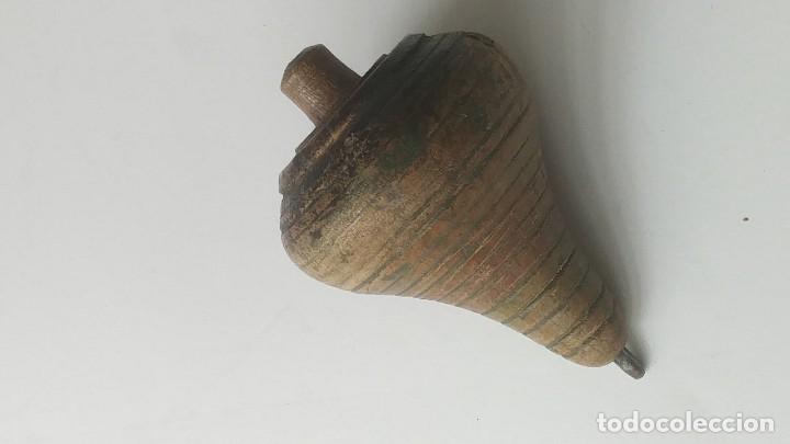 Juegos antiguos: PEONZA BALDUFA de madera - Foto 1