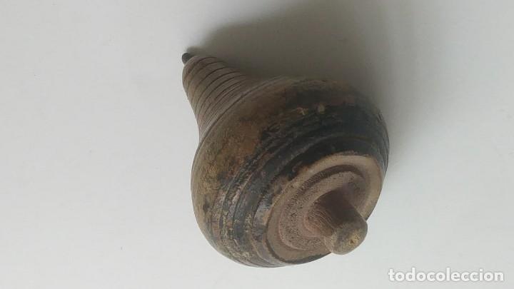 Juegos antiguos: PEONZA BALDUFA de madera - Foto 8
