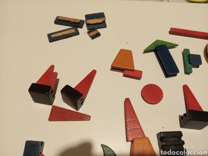 Juegos antiguos: Antiguo juego de maderas formar figuras - Foto 3