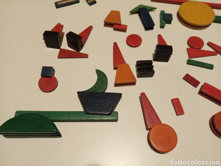Juegos antiguos: Antiguo juego de maderas formar figuras - Foto 6
