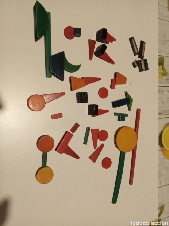 Juegos antiguos: Antiguo juego de maderas formar figuras - Foto 1