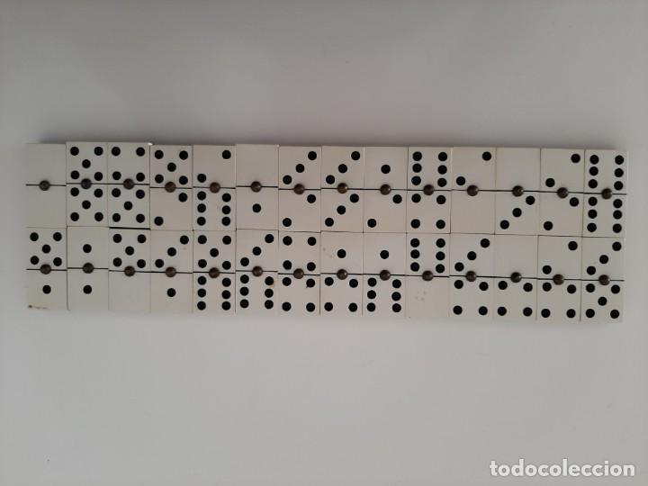 Juegos antiguos: DOMIN&Oacute; EN CAJA DE MADERA. - Foto 2