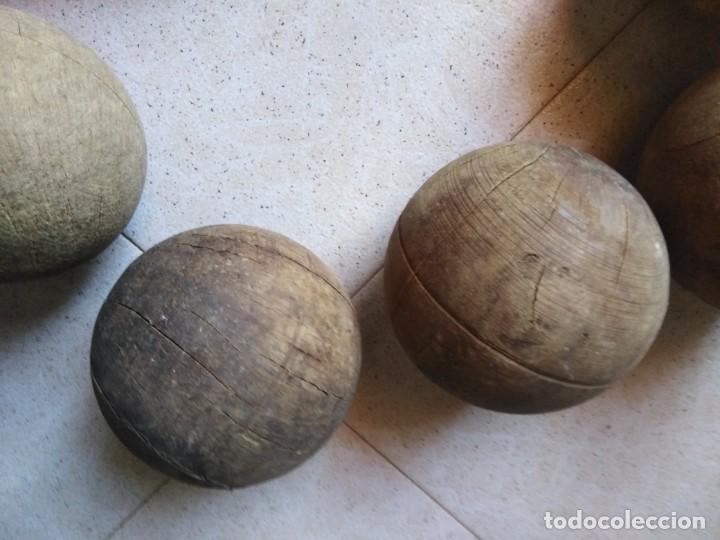 Juegos antiguos: Lote Bolas de madera y bolo antiguo - Foto 4