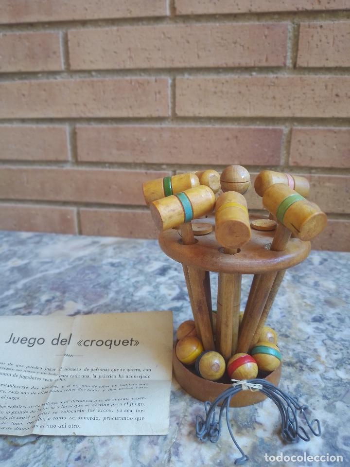 Juegos antiguos: ANTIGUO JUEGO DE CRIQUET INFANTIL DE MADERA - Foto 5