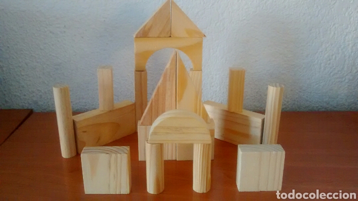 Juegos antiguos: JUEGO DE CONSTRUCCI&Oacute;N PIEZAS DE MADERA - Foto 2