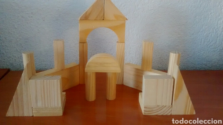 Juegos antiguos: JUEGO DE CONSTRUCCI&Oacute;N PIEZAS DE MADERA - Foto 1