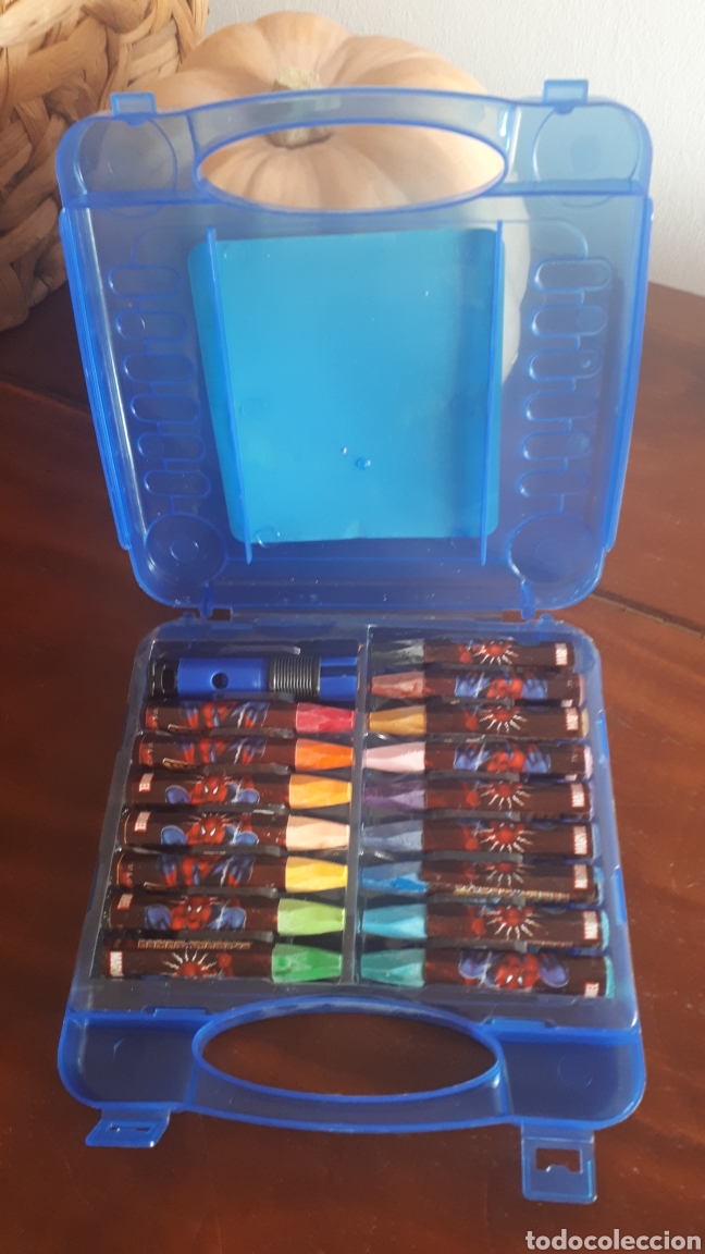 Juegos antiguos: Estuche 16 ceras Spiderman - Foto 1