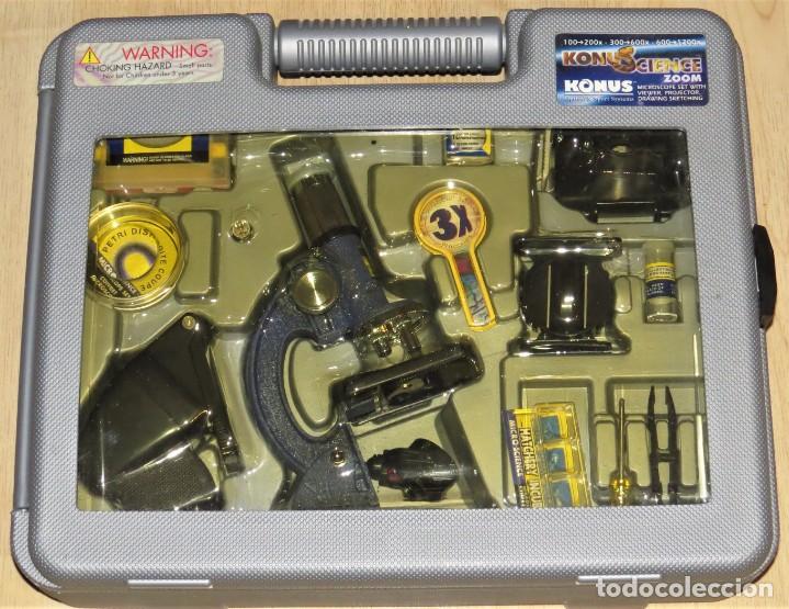 Juegos antiguos: SET DE MICROSCOPIO CON VISOR, PROYECTOR Y ESBOZO DE DIBUJOS. CAJA SIN ABRIR - Foto 1