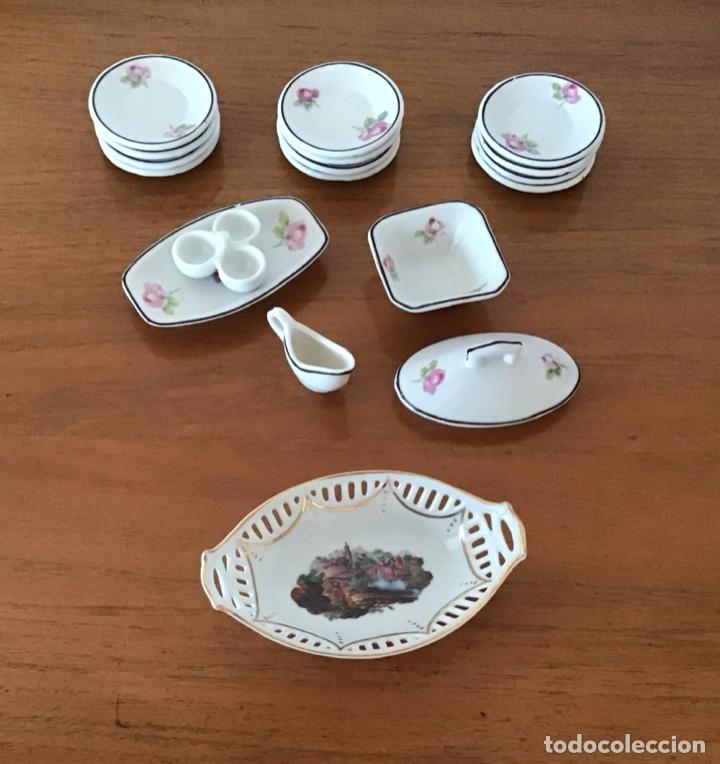 Juegos antiguos: Mini vajilla antigua piezas de 5 cm - Foto 1