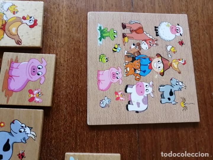 Juegos antiguos: Memo de madera granja - Foto 2