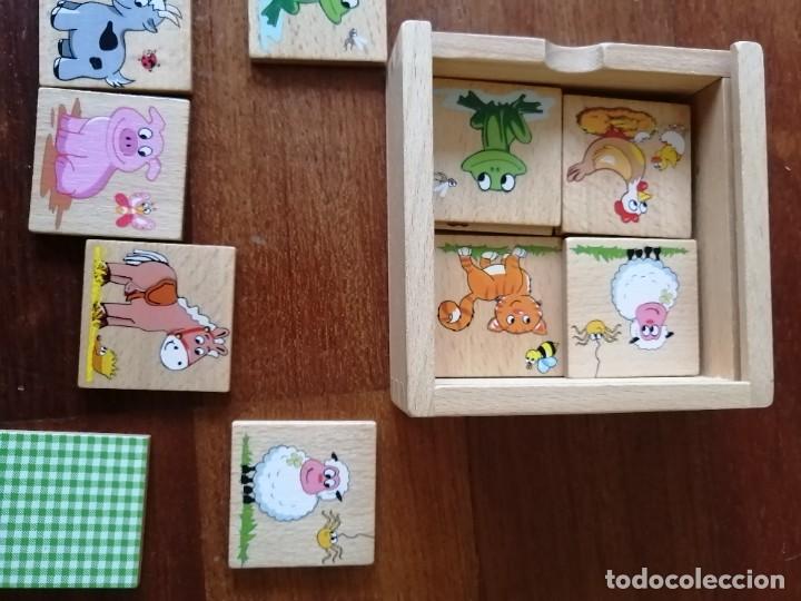 Juegos antiguos: Memo de madera granja - Foto 3