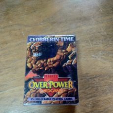 Juegos antiguos: OVER POWER CARDGAME CLOBERIN'TIME PLAYING CARDS