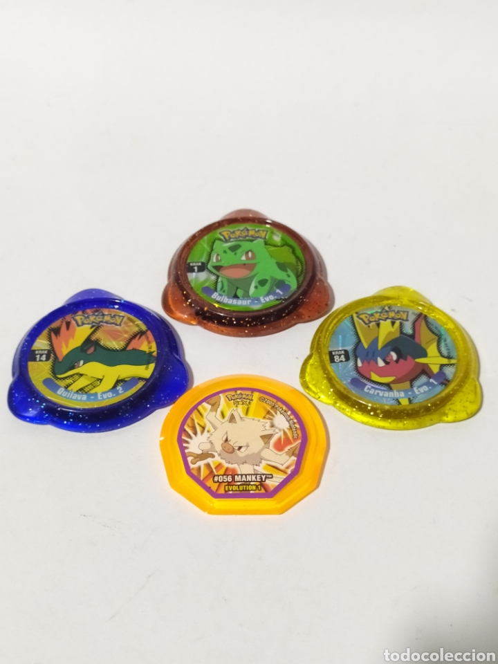Jeux Anciens: Lote tazos. 3 Kraks y 1 Nox.Pokemon.Panini.