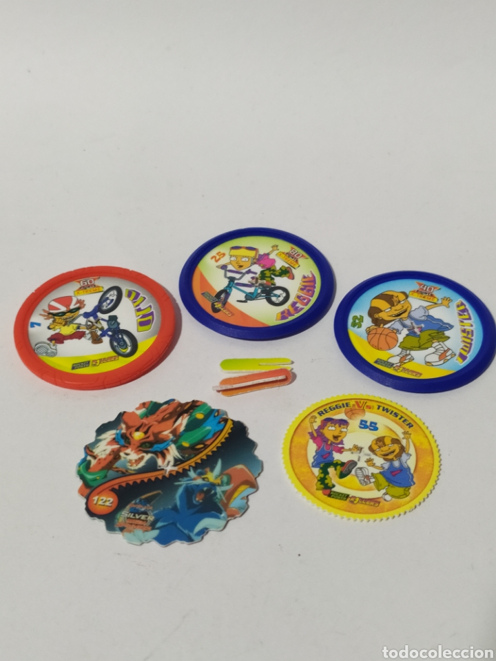 Giochi antichi: Lote de 5 Rollers/Tazos.4 de Rocket Power.