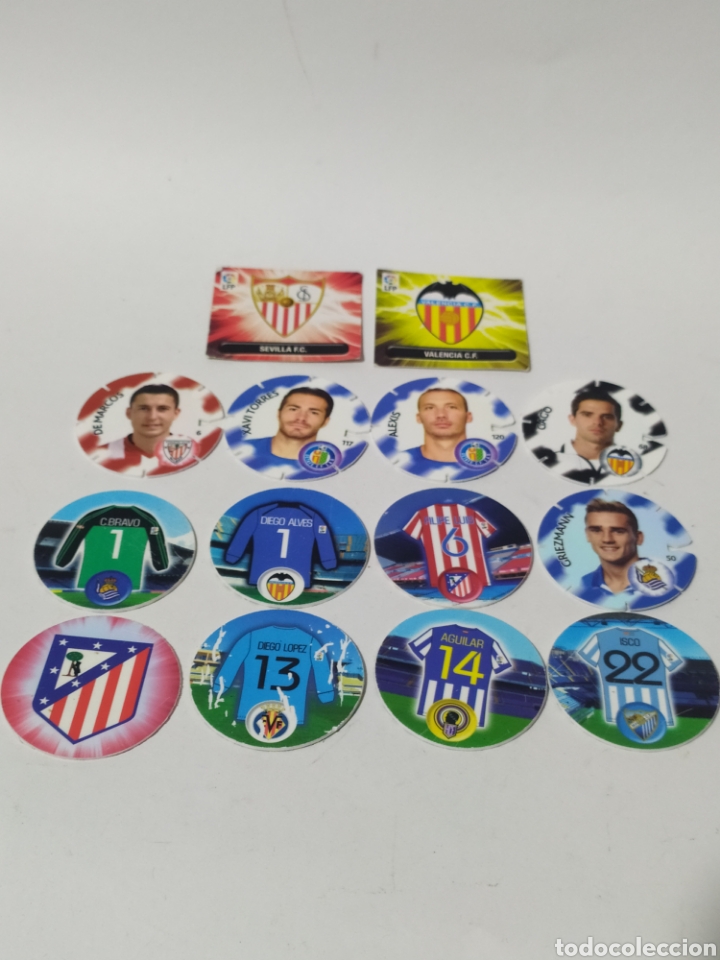 Jeux Anciens: Lote de tazos. 12 Tazos F&uacute;tbol. Cheetos. LFP.