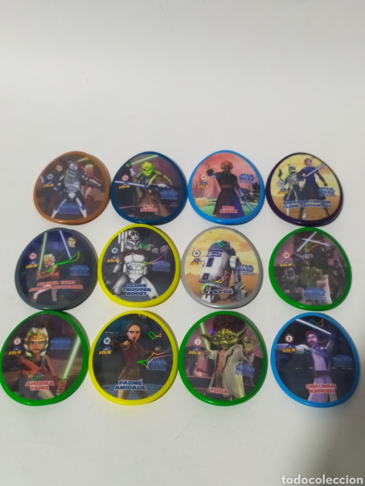 Jeux Anciens: Lote de 12 Blix. Star Wars. The clone wars. Matutano.