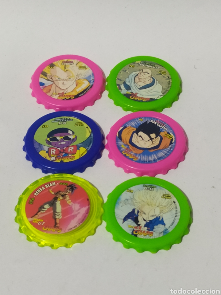 Jeux Anciens: Lote 6 chaps /chapas dragon Ball Z/ GT. Matutano