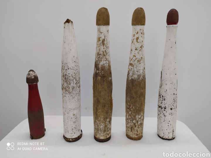 Juegos antiguos: Bolos de madera antiguos - Foto 1