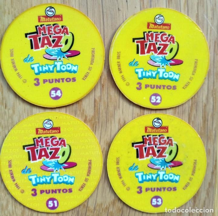 Juegos antiguos: MEGA TAZO DE TINY TOON - MATUTANO - LOTE 4 TAZOS - Foto 2