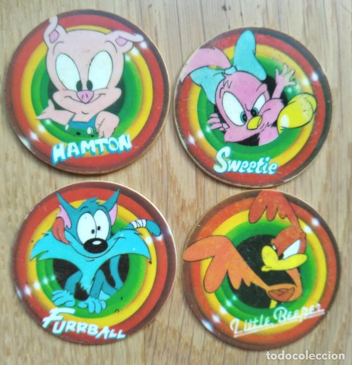 Juegos antiguos: MEGA TAZO DE TINY TOON - MATUTANO - LOTE 4 TAZOS - Foto 1