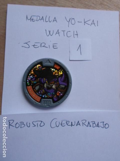 Juegos antiguos: MEDALLA YO-KAI WATCH CUERNARABAJO - Foto 1