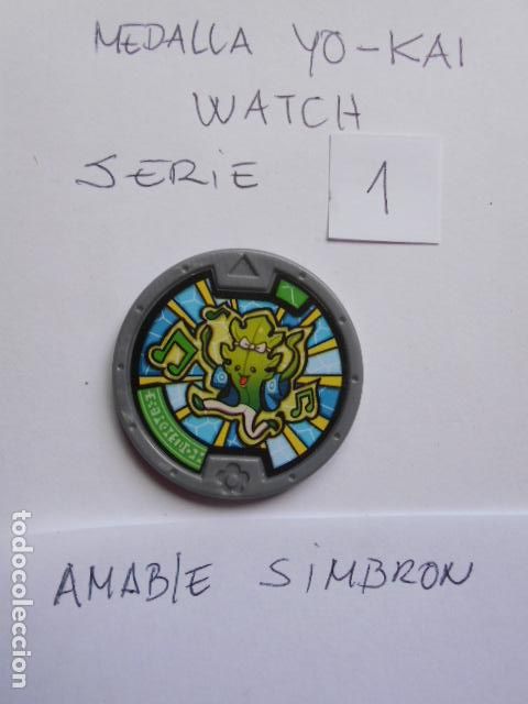 Juegos antiguos: MEDALLA YO-KAI WATCH SIMBRON AMABLE - Foto 1