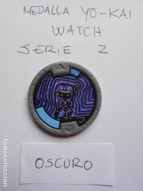 Juegos antiguos: MEDALLA YO-KAI WATCH OSCURO - Foto 1