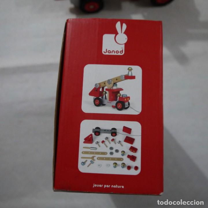 Juegos antiguos: CAMI&Oacute;N DE BOMBEROS DE MADERA - JANOD - Foto 3