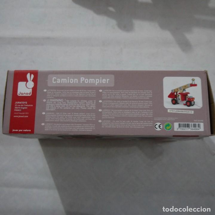 Juegos antiguos: CAMI&Oacute;N DE BOMBEROS DE MADERA - JANOD - Foto 5