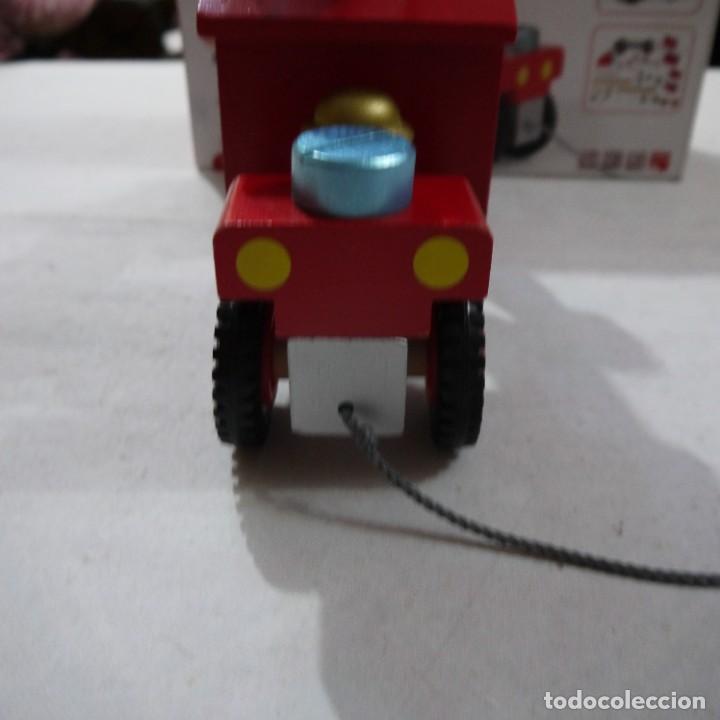 Juegos antiguos: CAMI&Oacute;N DE BOMBEROS DE MADERA - JANOD - Foto 10