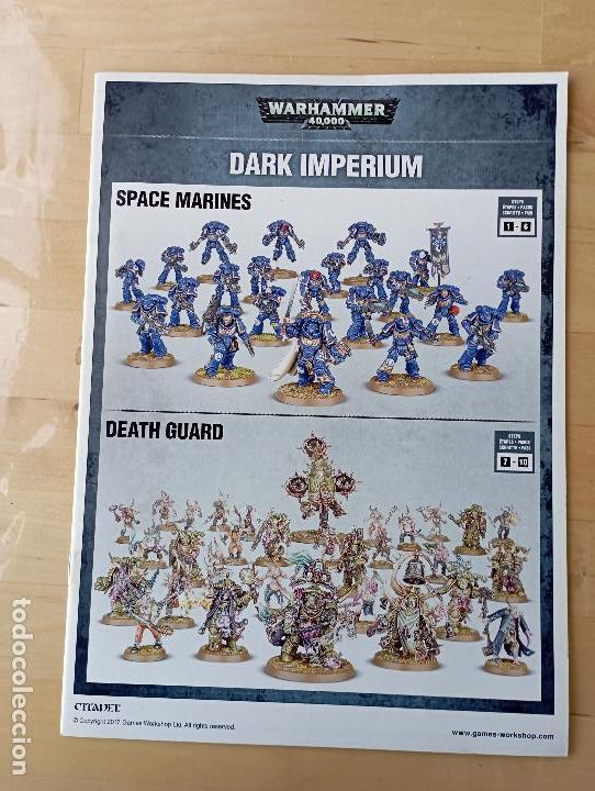 Juegos antiguos: WARHAMMER 40000 DEATH GUARD.SPACE MARINES. - Foto 1