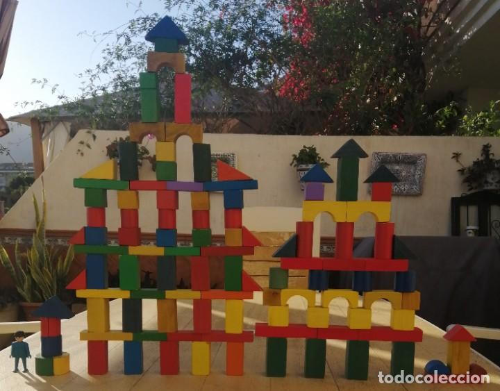 Juegos antiguos: Piezas de Construcci&oacute;n en Madera - Foto 1