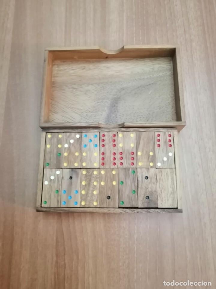 Juegos antiguos: JUEGO DE DOMINO DE MADERA - Foto 1