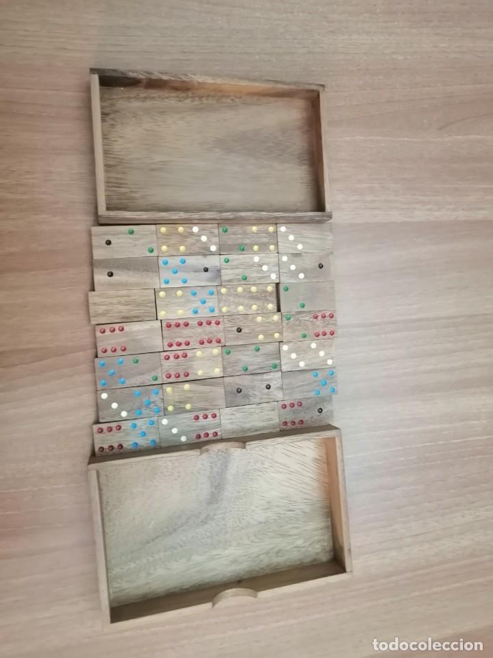 Juegos antiguos: JUEGO DE DOMINO DE MADERA - Foto 2