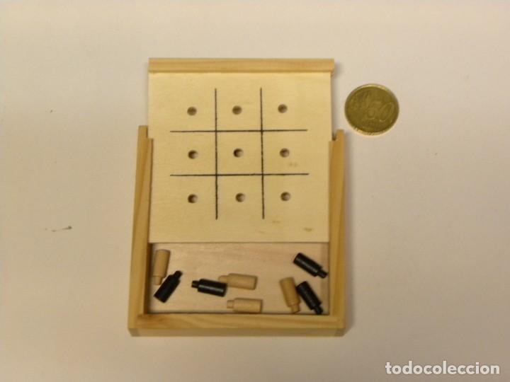 Juegos antiguos: JUEGO TRES EN RAYA EN MADERA - Foto 1