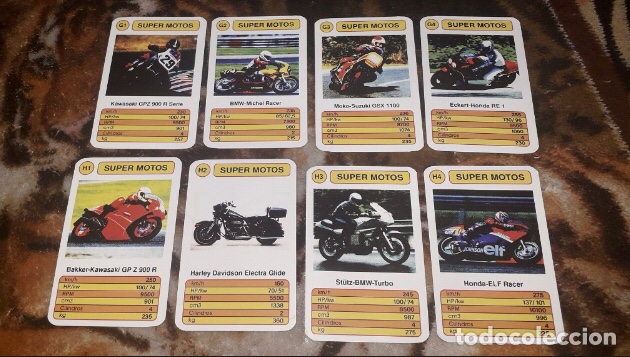 Jogo de Cartas Colecionáveis 4 Match Super Motos Cromy Club Anos